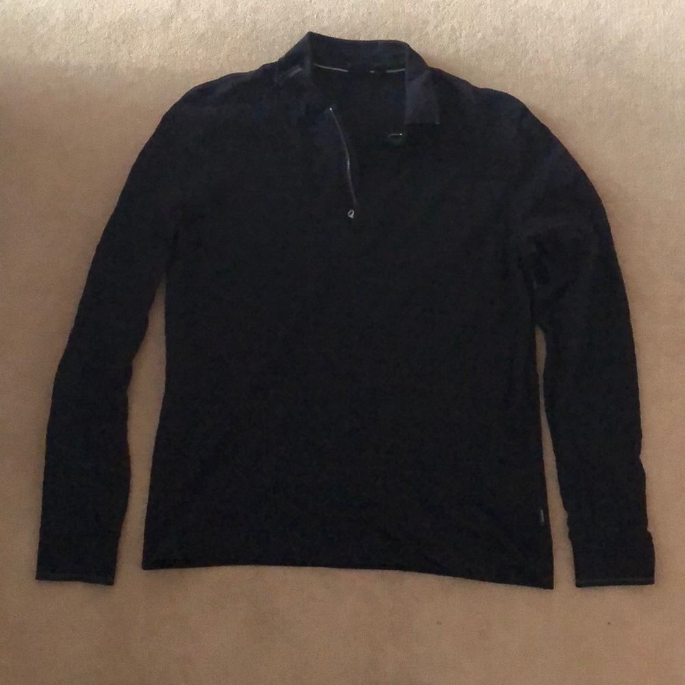 Hugo Boss Pima Cotton Quarter ZIP Colored Shirt